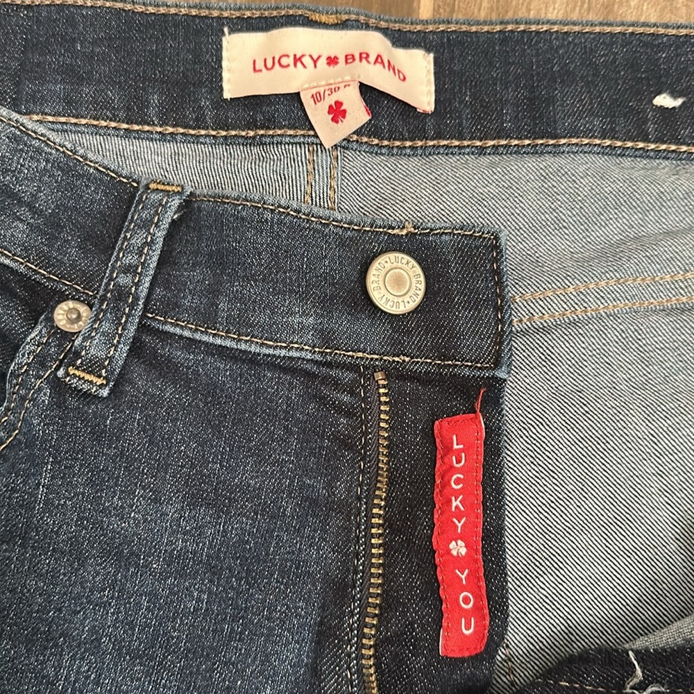 Lucky Brand Sweet Mid Rise flared jeans with frayed hem - Picture 4 of 7
